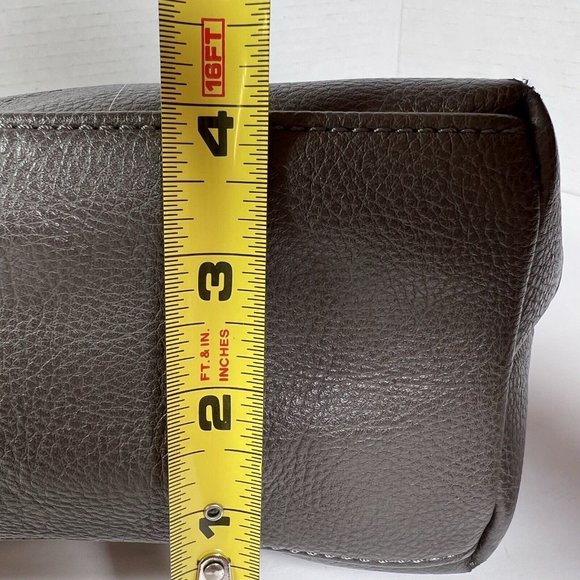 Liz Claiborne Kelsey Handbag Purse Mini Tote 7.5" Black & Grey Vegan Leather - Picture 8 of 16